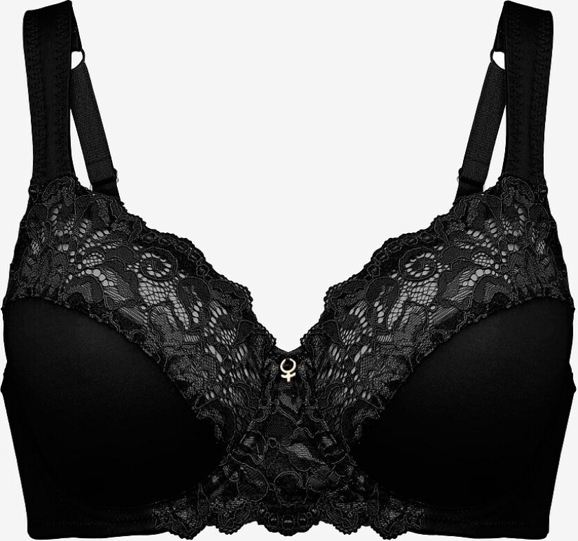 Støttende bh med bøyler - Svart