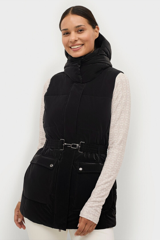 Vest Gold Padded Vest Velvet - Svart