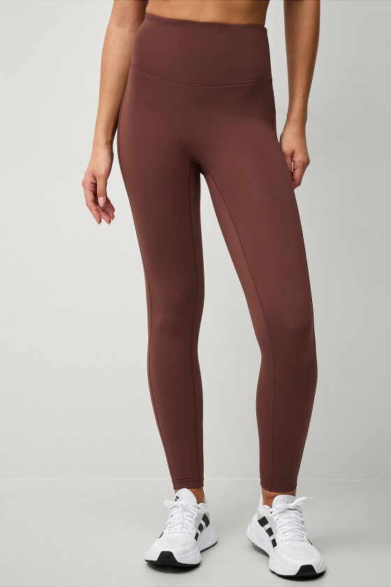 Treningstights Studio Tights Flat Front Core - Brun