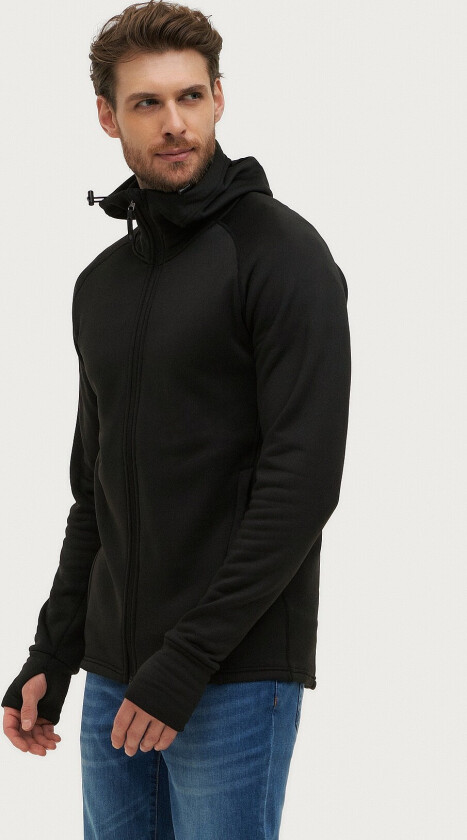 Hettegenser Power Fleece FZ Hoodie M - Svart