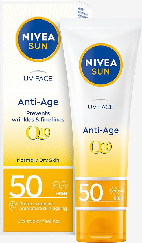 UV Face Anti Age Q10 Cream Spf 50 50Ml - Transparent