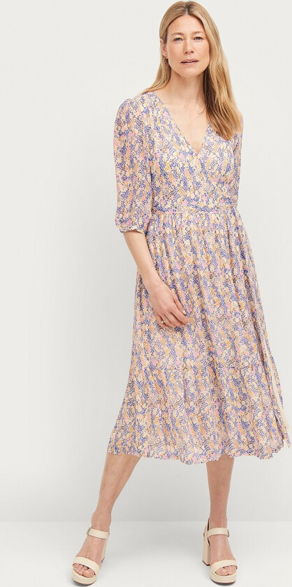 Omslagskjole Poppi Midi Dress - Blå
