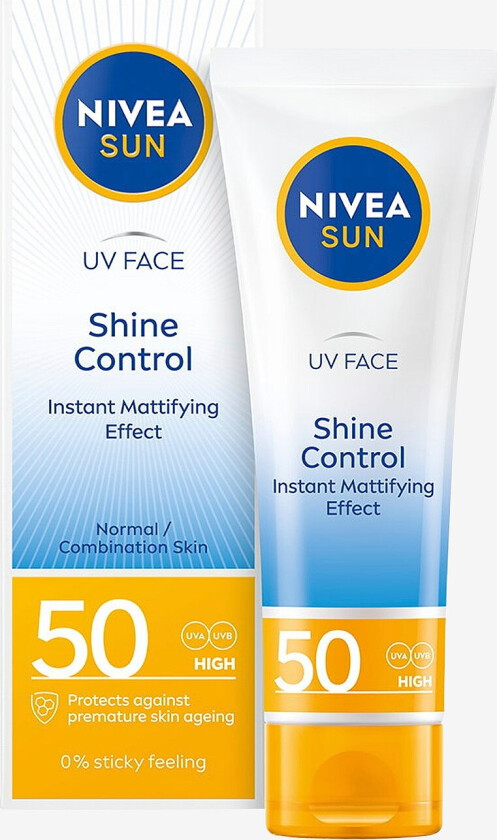 UV Face Shine Control Cream Spf 50 50Ml - Transparent