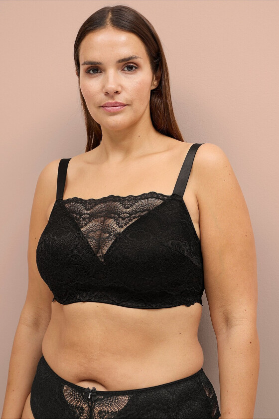 Polstre spile-BH Brielle i blonder - Svart