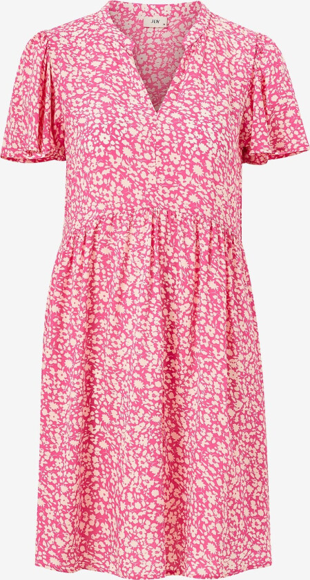 Kjole jdyStarr Life S/S V-neck Dress Wvn - Rosa