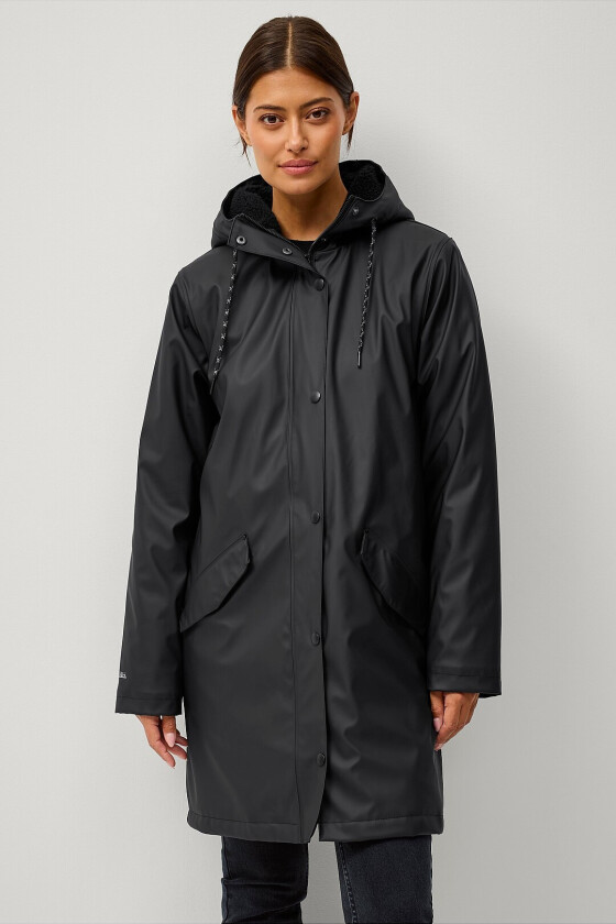 Regnparkas Padded PU W - Svart