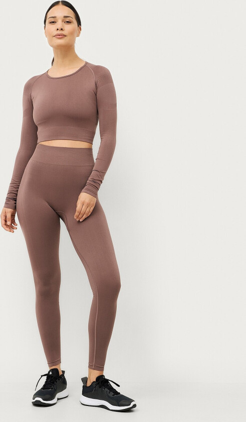 Treningstights Seamless Tights Basic - Brun