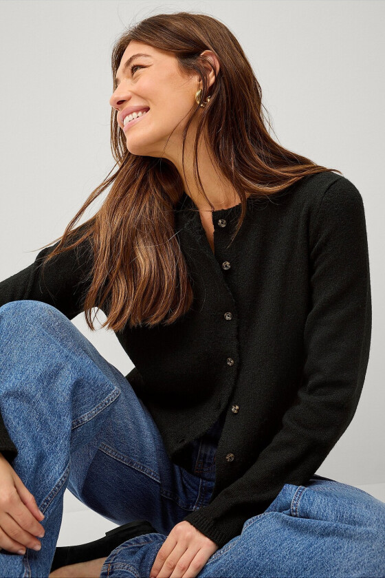 Strikket cardigan - Svart