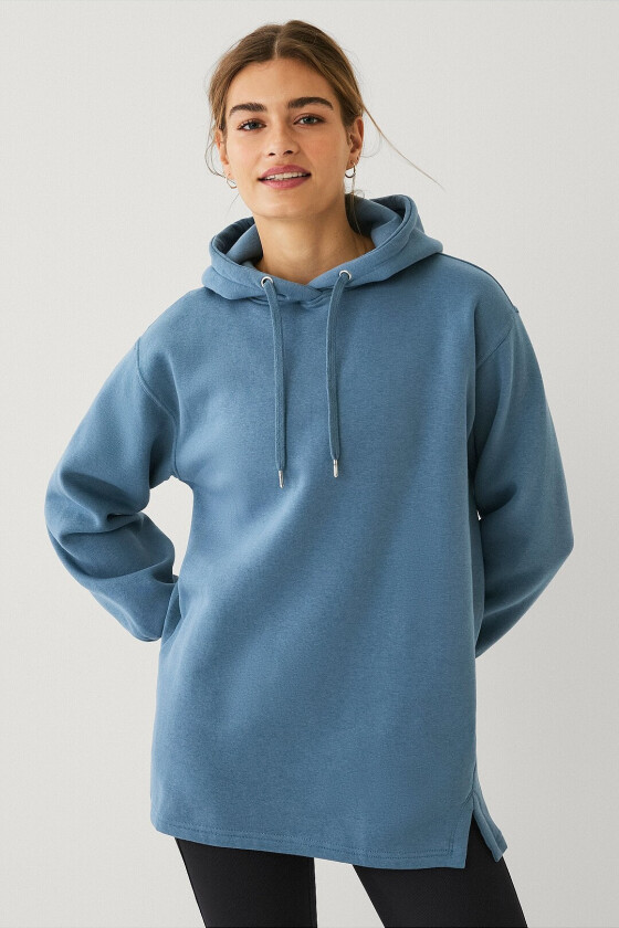 Hettegenser Studio Sweat Long Hoodie Soft - Blå