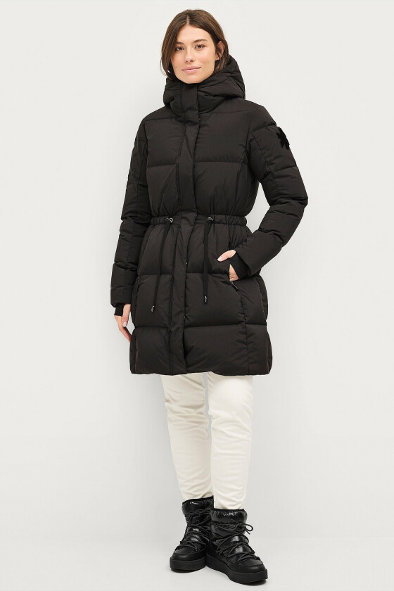 Dunkåpe Gold Down Coat w Drawstring - Svart