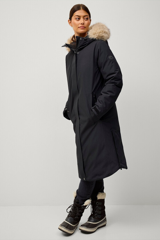 Dunparkas Down Parka Polar W - Svart