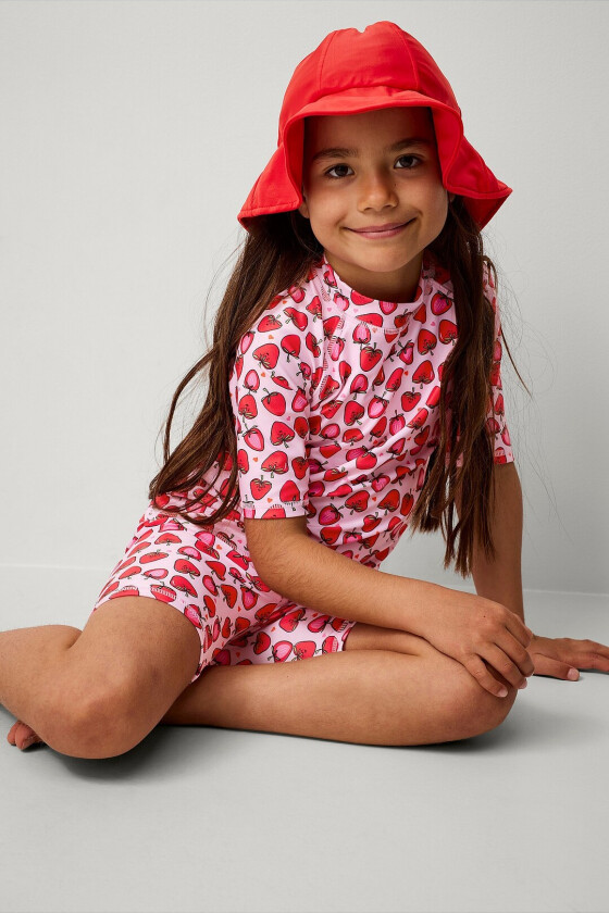 UV-sett med topp og shorts - Rosa