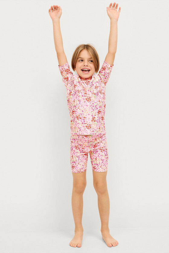 UV-sett med topp og shorts - Rosa