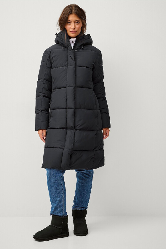 Kåpe Warm Mid Length Parka W - Svart