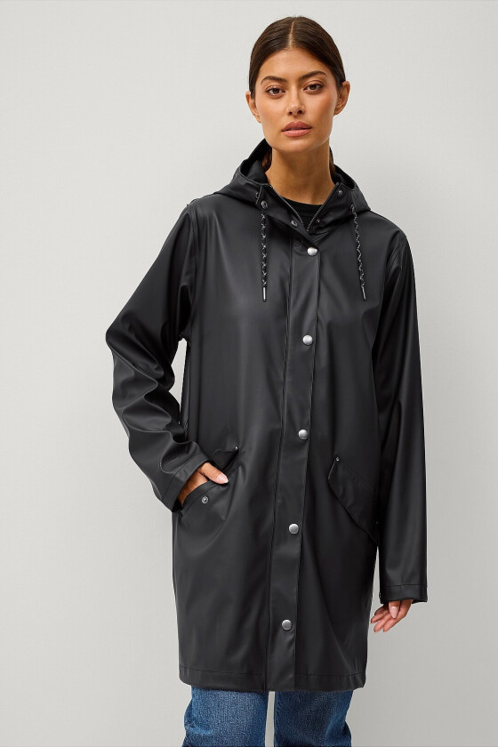 Regnjakke PU Parka W - Svart