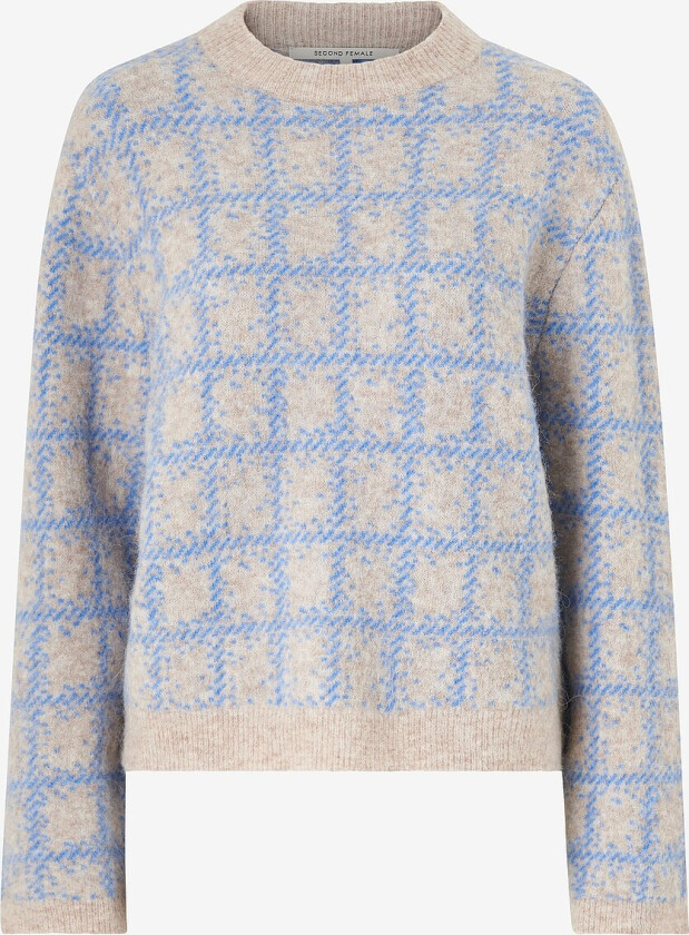 Pullover Lugano Knit O-neck - Blå