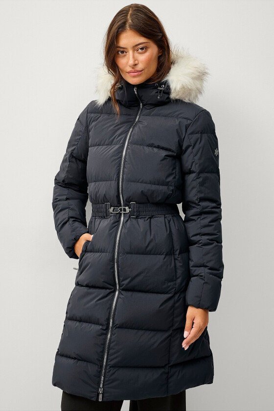 Dunfrakk Gold Mid Down Coat Matte - Svart