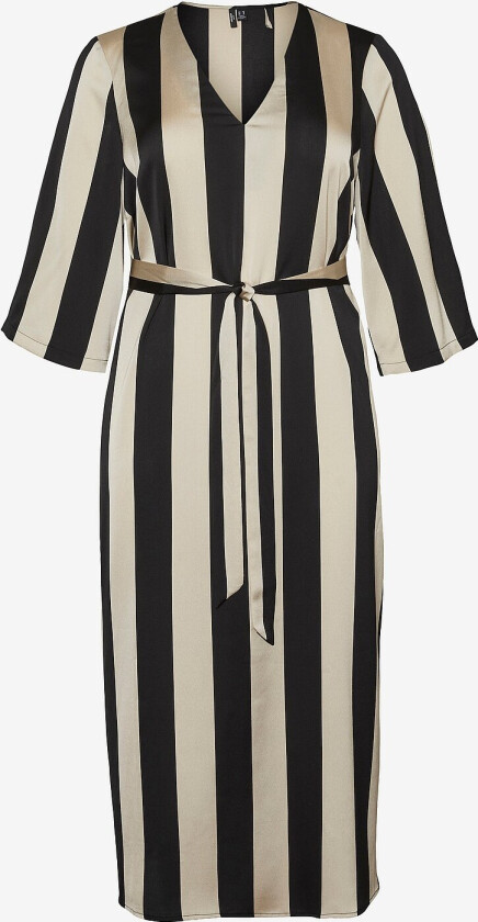 Midikjole vmColina 3/4 7/8 Dress Wvn Btq Cur - Svart