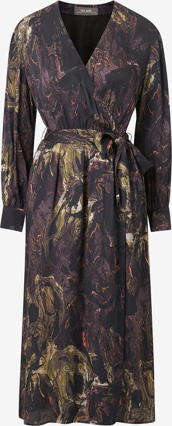 Omslagskjole mmMarkella Marble Wrap Dress - Svart