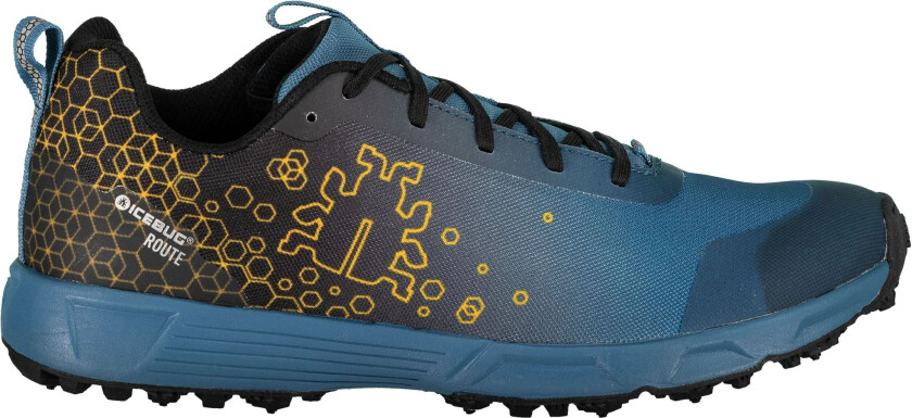 Route BUGrip®, løpesko m/pigg herre DeepOcean/TigerLily