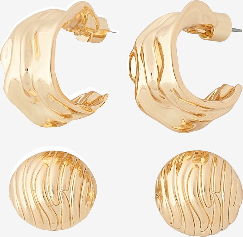 Øredobber sett med to forskjellige par - Gull