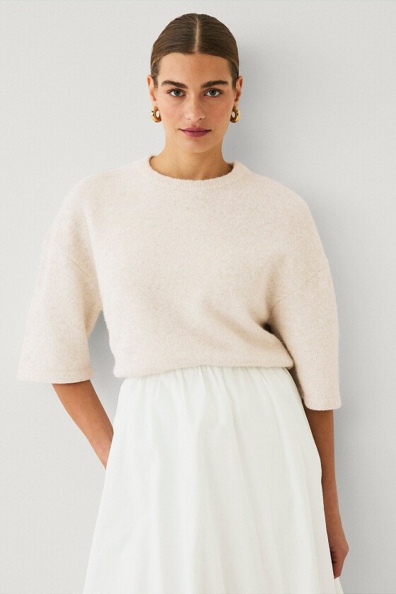 Strikket topp - Beige