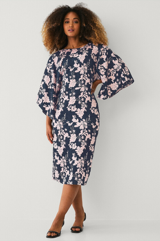 Kjole (monday) Dress With Wide Sleeves med vide ermer - Blå