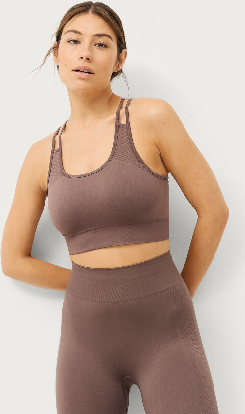 Sports-BH Seamless Cross Bra - Brun
