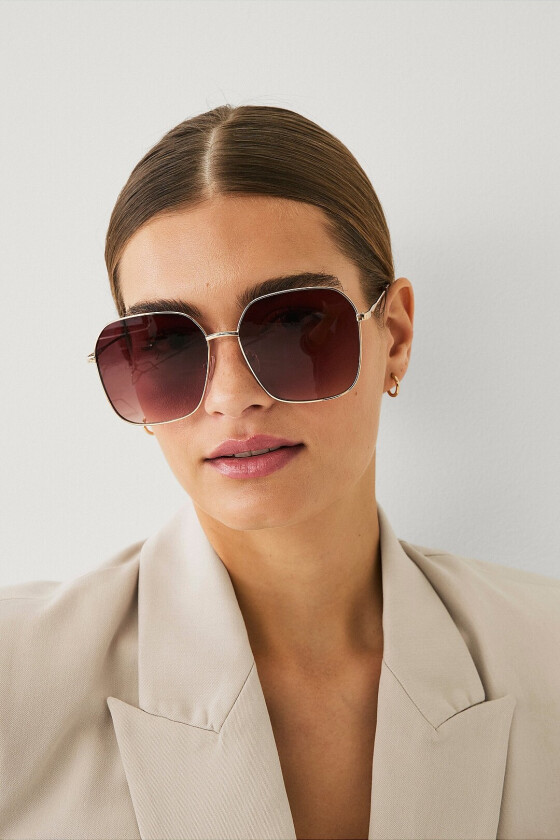 Solbriller med metallinnfatning - Orange