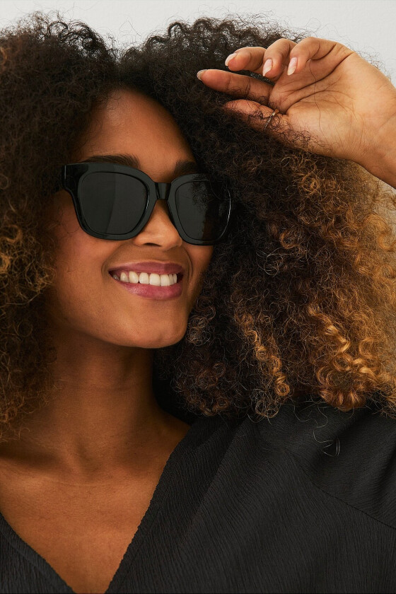 Klassiske Chunky-solbriller - Svart