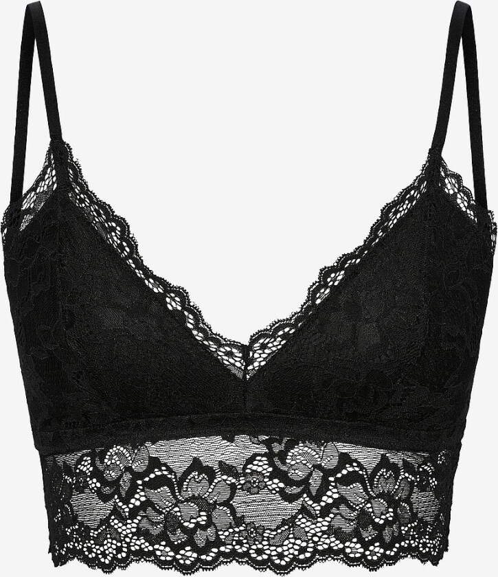 Myk BH pcLina Strap Lace Bra Top - Svart