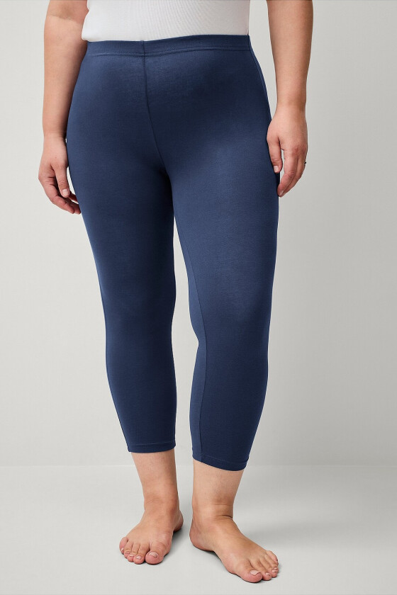 Leggings med høy midje og 3/4 lengde - Blå
