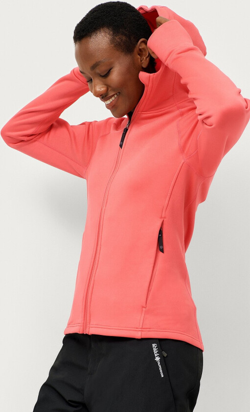 Hettegenser Power Fleece FZ Hoodie W - Rosa