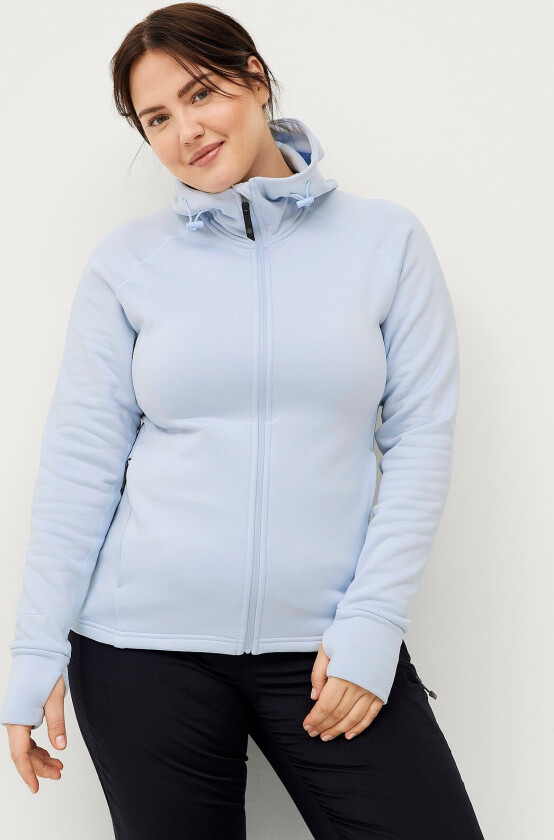 Hettegenser Power Fleece FZ Hoodie W - Blå