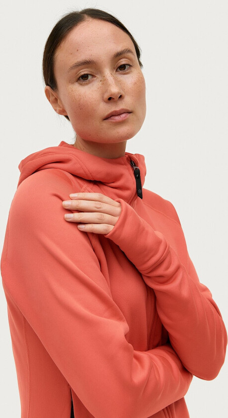 Hettegenser Power Fleece FZ Hoodie W - Orange