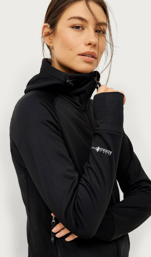Hettegenser Power Fleece FZ Hoodie W - Svart
