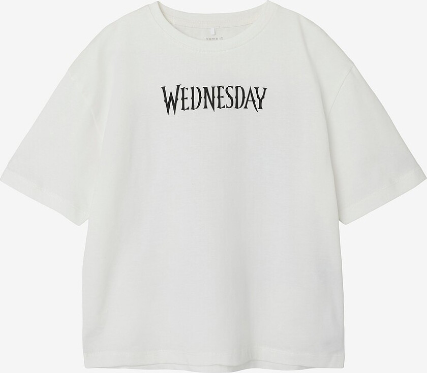 T-skjorte nkfFarra Wednesday SS Rlx Top Sky - Hvit