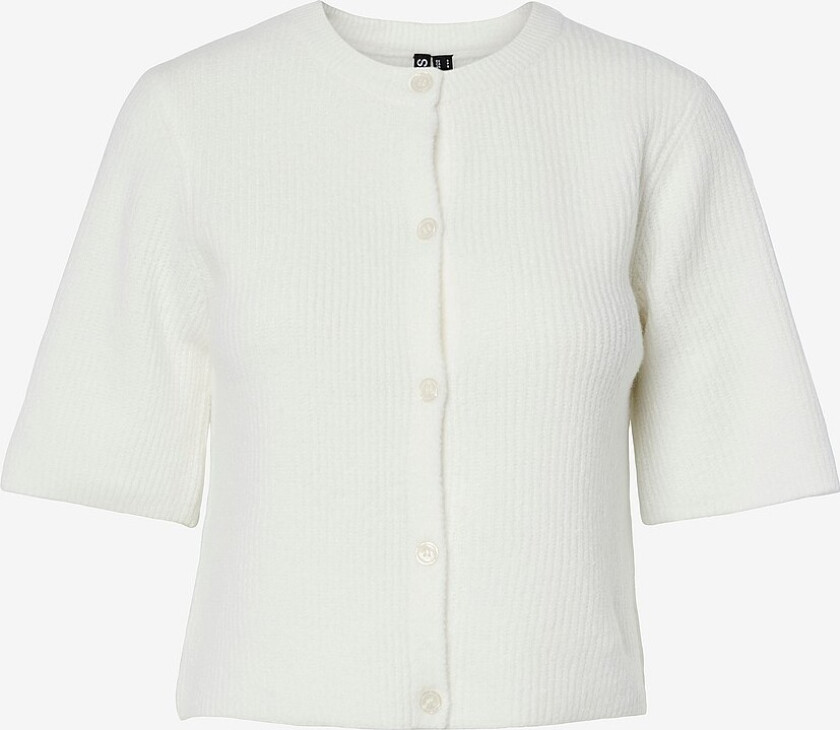 Kardigan pcSilly SS O-neck Knit Cardigan - Hvit