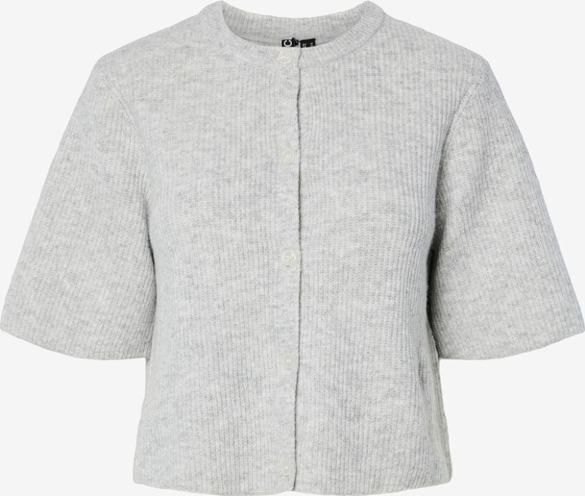 Kardigan pcSilly SS O-neck Knit Cardigan - Grå