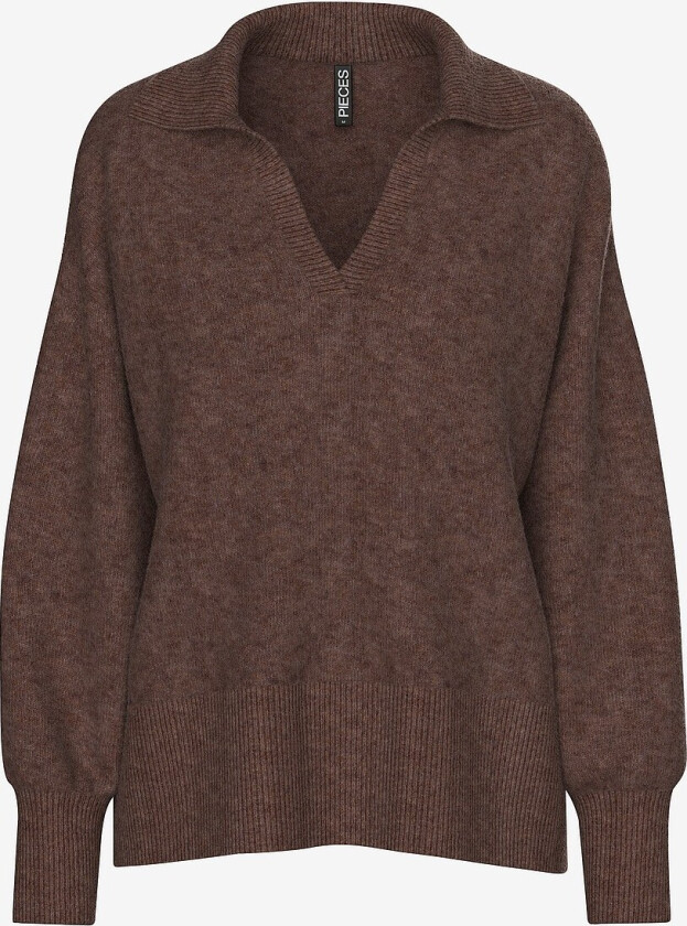 Genser Pcmalou LS Polo Knit Noos BC - Rød