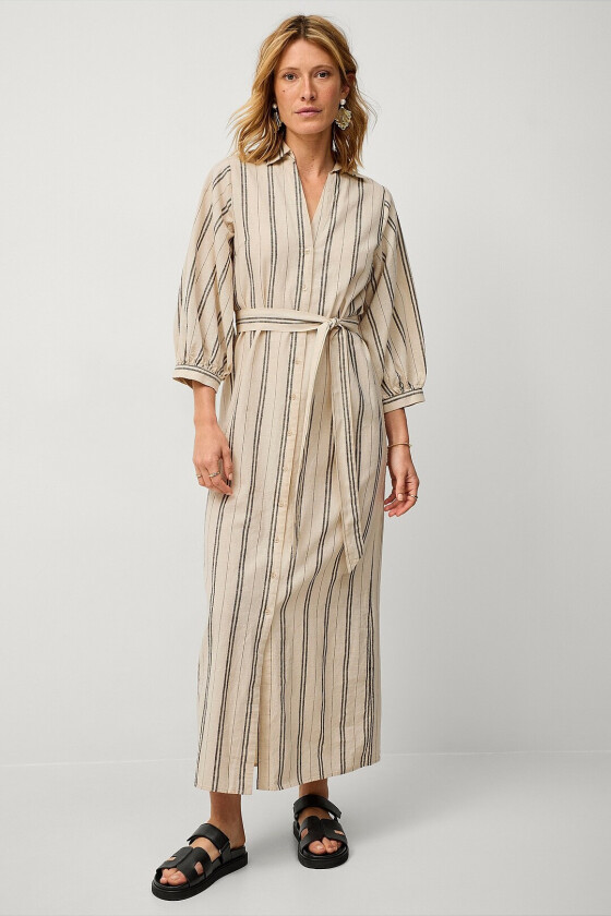 Kjole i lin Line Linen - Hvit