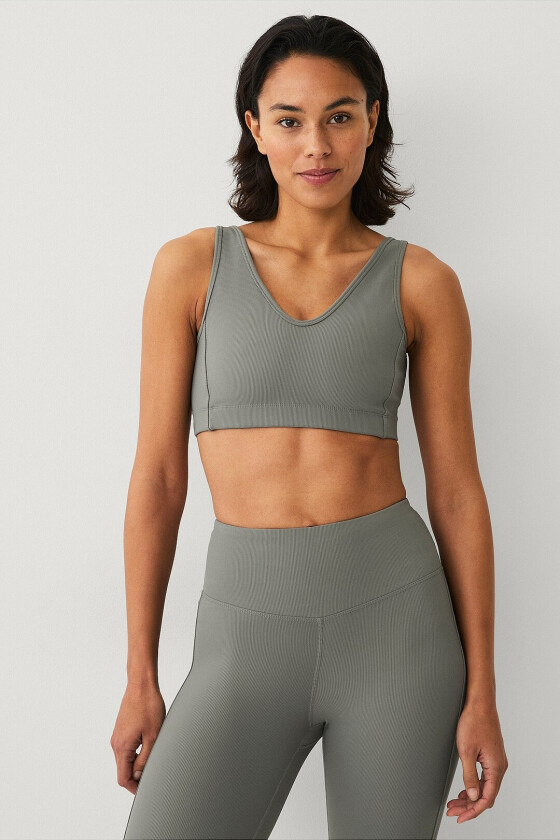 Sports-BH V-neck Structure - Grå