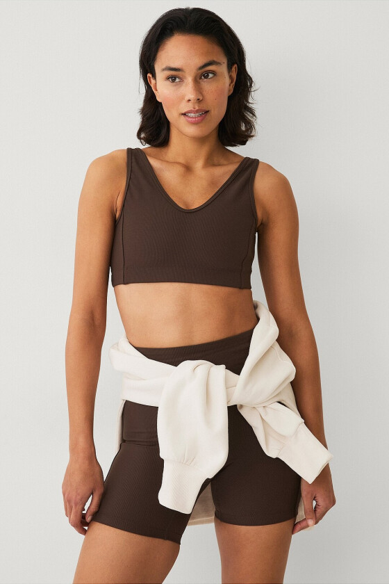 Sports-BH V-neck Structure - Brun