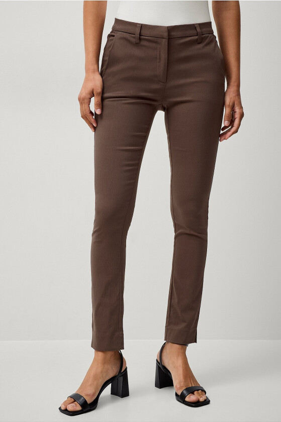 Flexy Slim fit bukser i superstretch - Brun