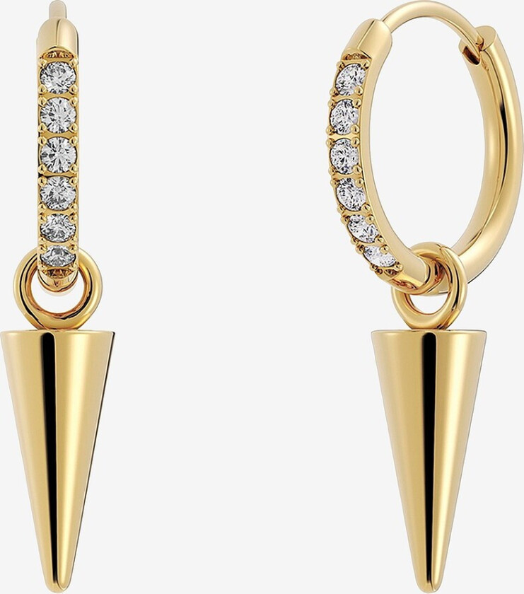 Øreringer Peak Hoops Mini Sparkle Gold - Gull