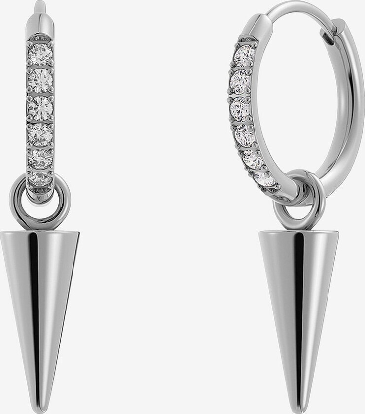 Øreringer Peak Hoops Mini Sparkle Steel - Sølv