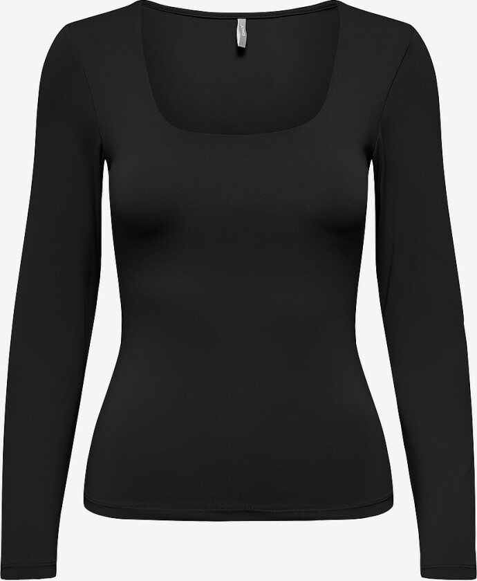 Topp carEa L/s 2-way Deep Neck Top Jrs - Svart