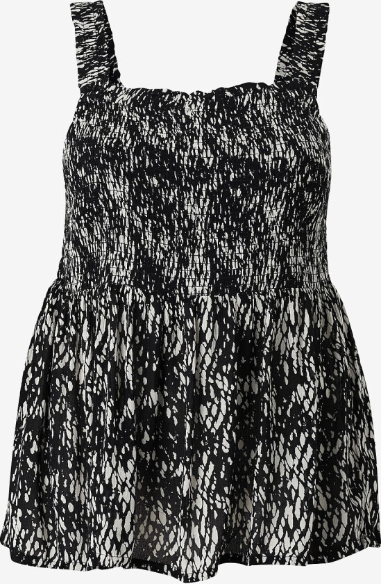 Topp kcAmi Smock Top - Svart