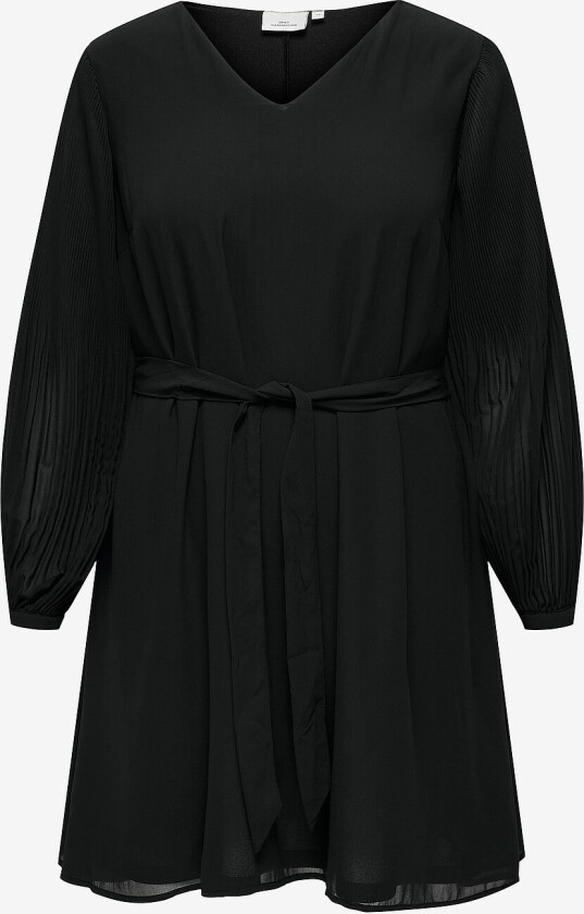 Kjole carStar Life L/S Plisse Sleeve Dres - Svart