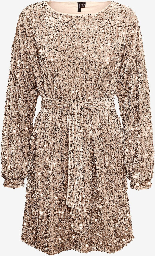 Plajettkjole vmcBella LS Boatneck Short Dress JR - Brun